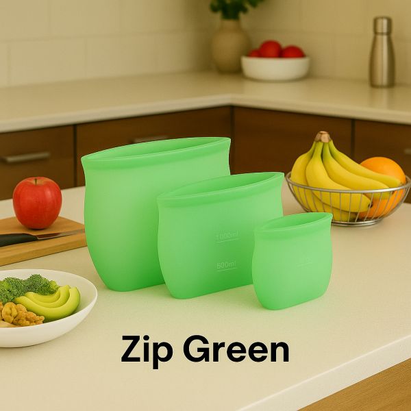 ZipGreen Product - ZipGreen Silicone Green Smart Bags (Pack of 3)