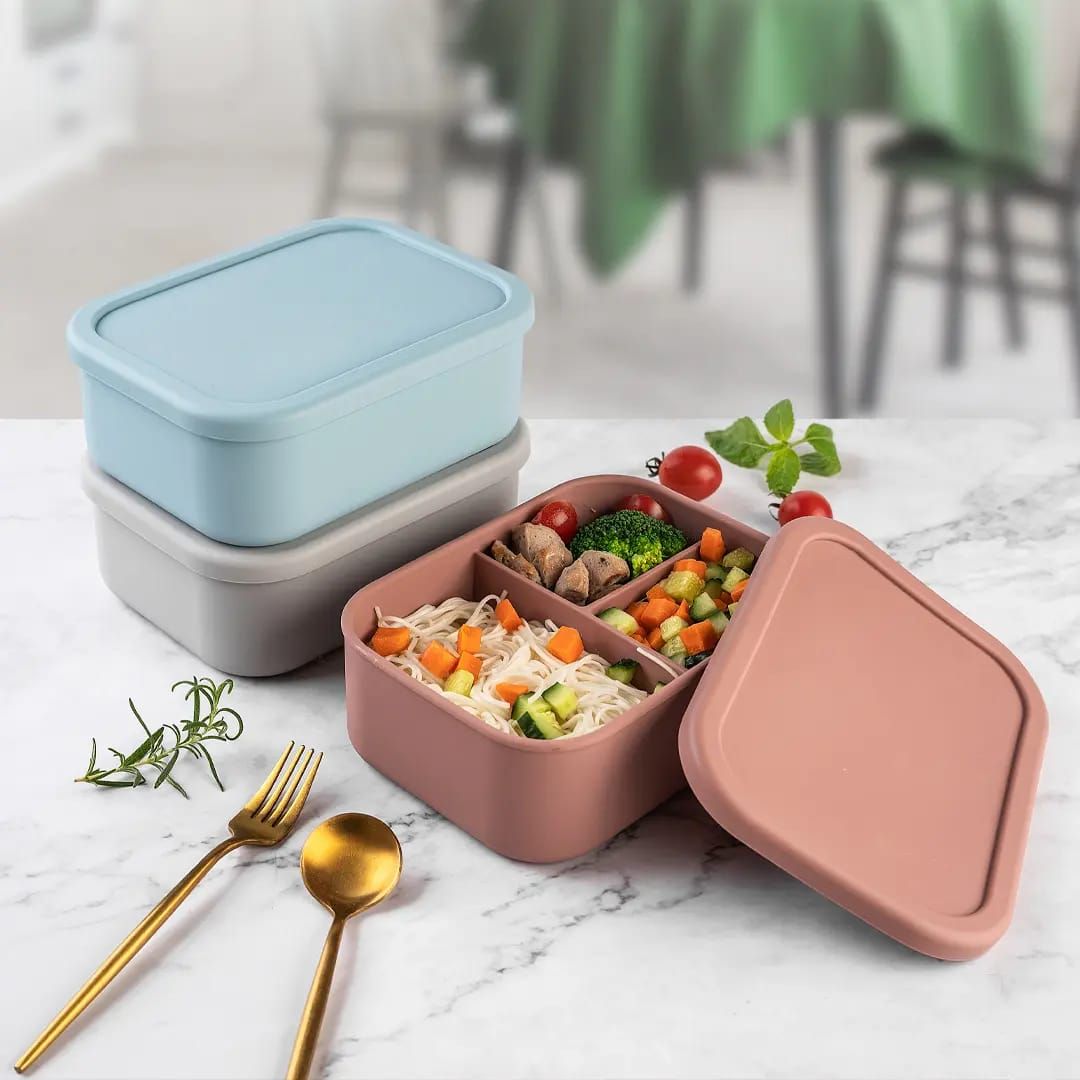 ZipGreen Silicone Everyday 3 Partition Lunchboxes Image