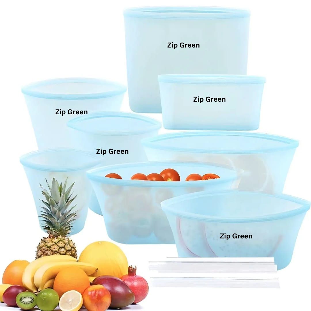 ZipGreen Silicone Lifestyle Bags (Pack of 8) Image
