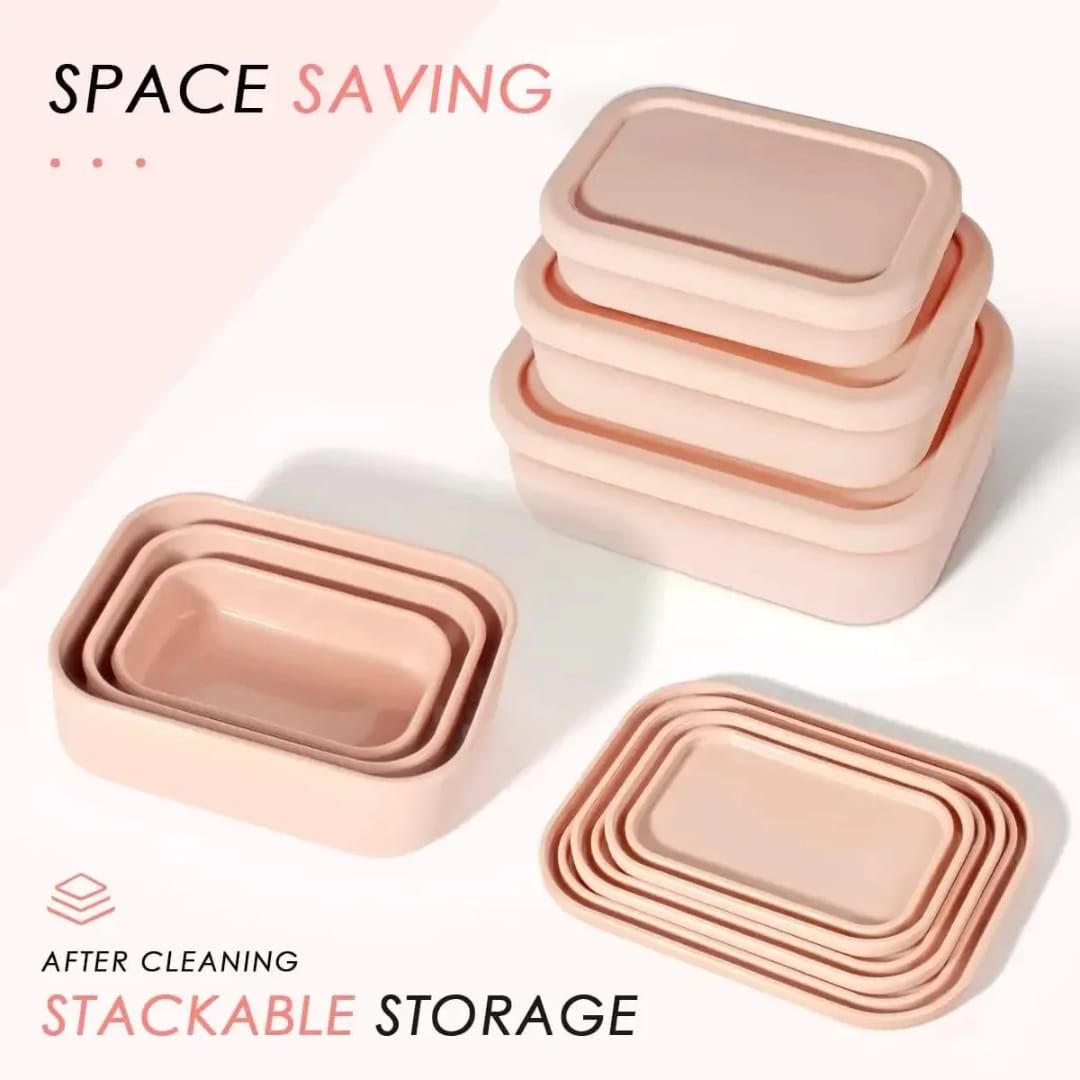 Silicone Multi-Use Rectangle Containers (Pack of 4) Image