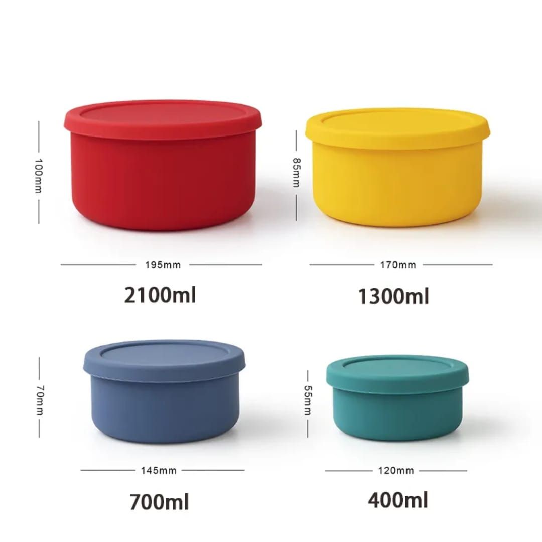 ZipGreen Silicone Multi-Use Round Containers (Pack of 4) Image